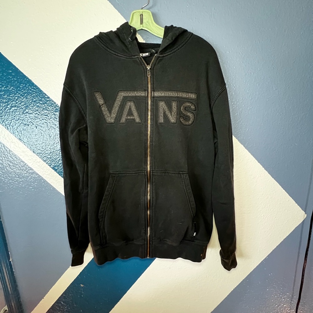 Black on black vans hoodie